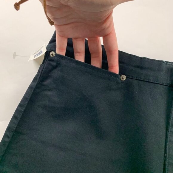 GAP Vintage 2000 Black Stretch Canvas Split Front Maxi Skirt 12 New - Picture 4 of 8